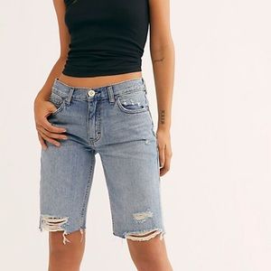 Long jean shorts